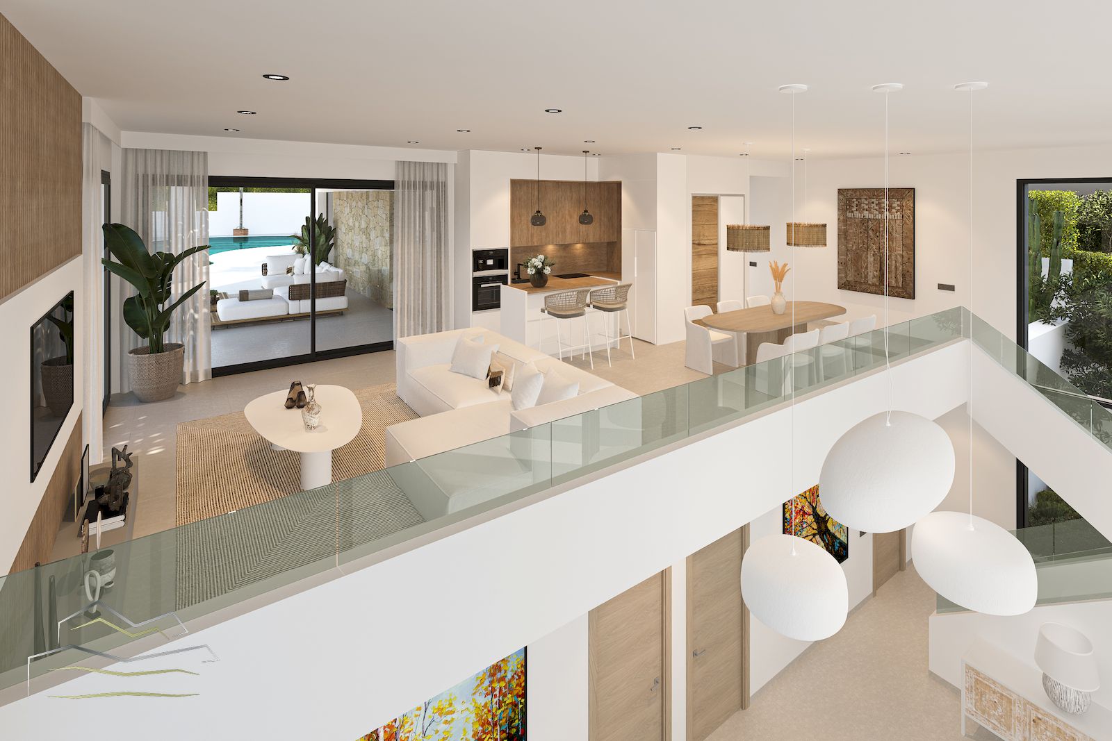 Villa in Ibiza-stijl te koop in Javea met uitzicht op zee
