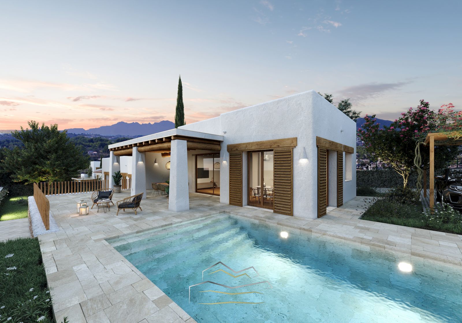 Villa in Ibiza-stijl te koop in Javea
