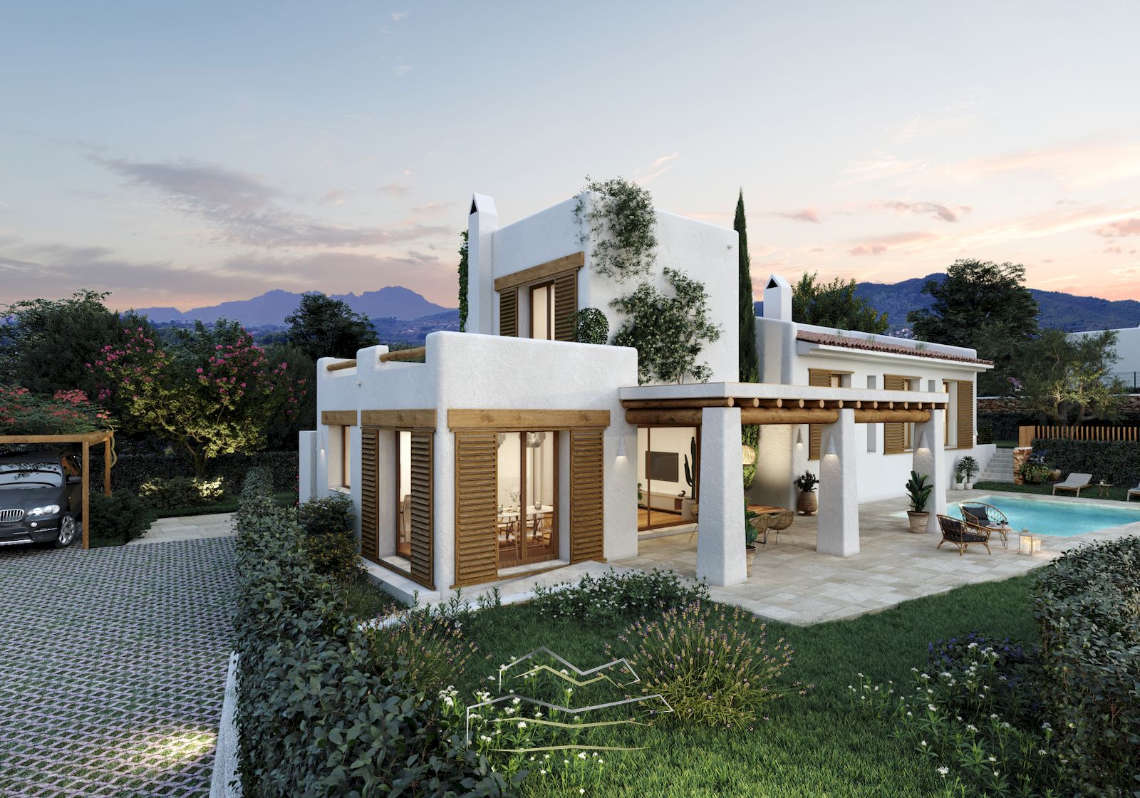 Villa in Ibiza-stijl te koop in Javea