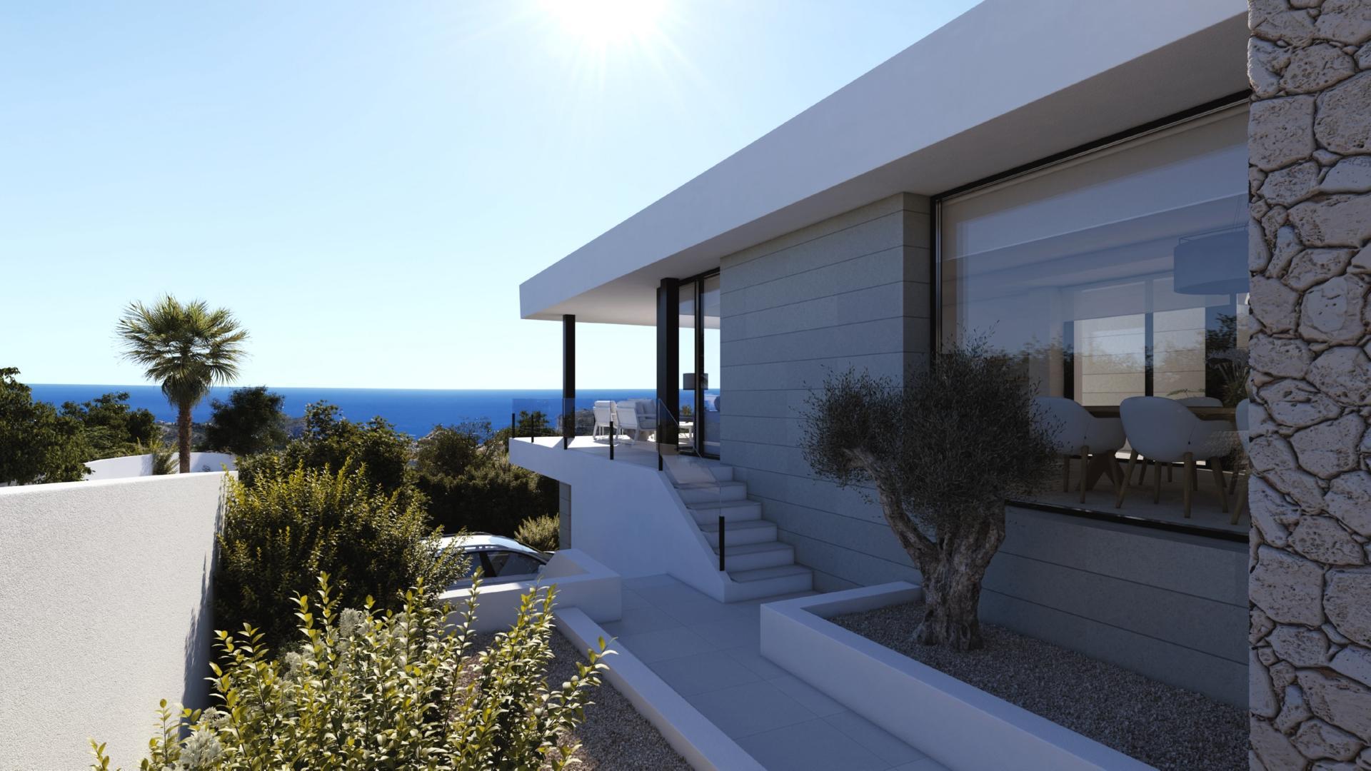 Moderne villa met uitzicht op zee in Cumbre del Sol - Alicante - Costa Blanca