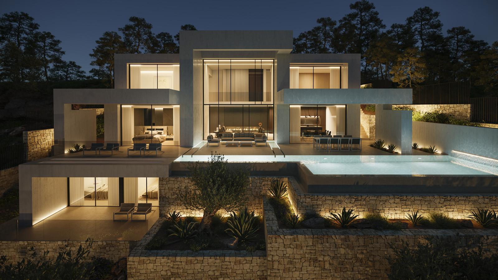 Project met moderne luxe villa licentie te koop in La Granadella - Javea - Costa Blanca