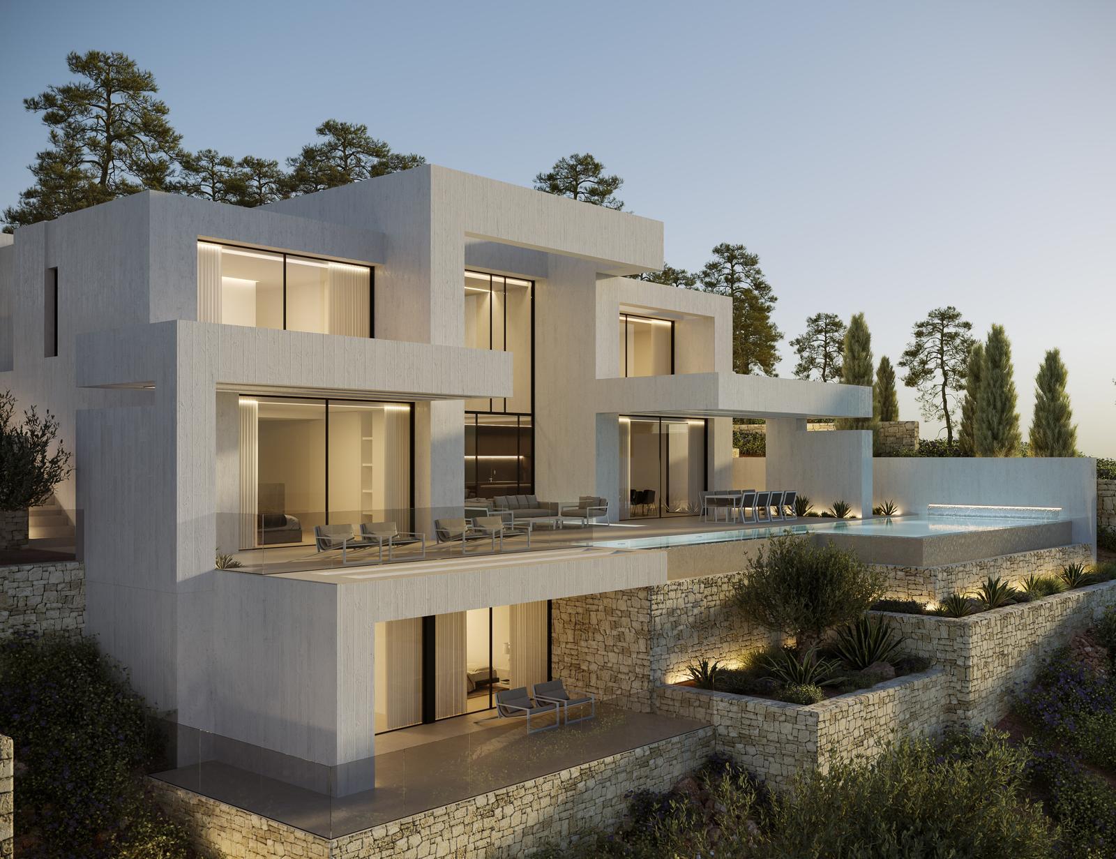 Project met moderne luxe villa licentie te koop in La Granadella - Javea - Costa Blanca