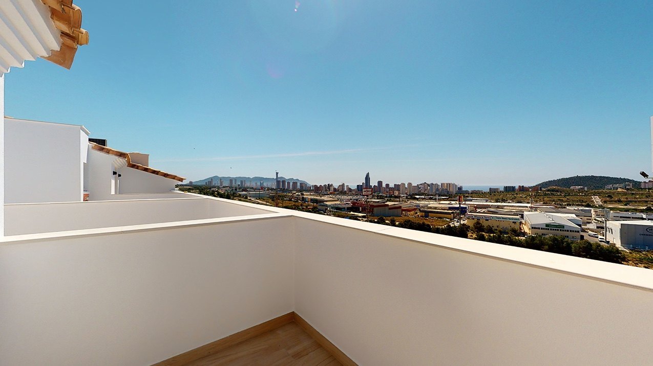 Nieuw gebouwde moderne herenhuis met uitzicht op zee in Finestrat Benidorm-Costa Blanca