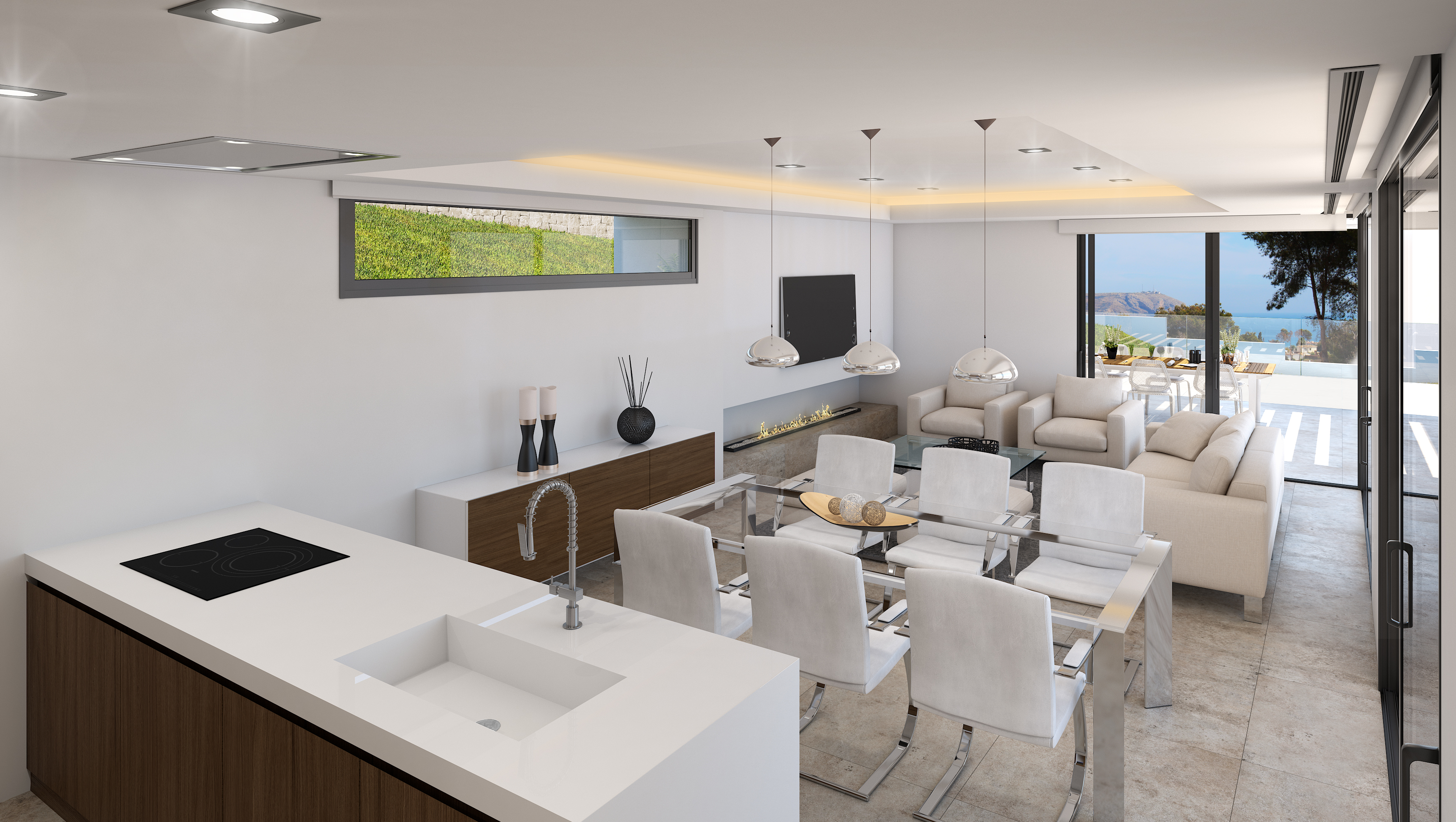 Moderne Project Villa met Zeezicht te koop in Pinosol - Javea