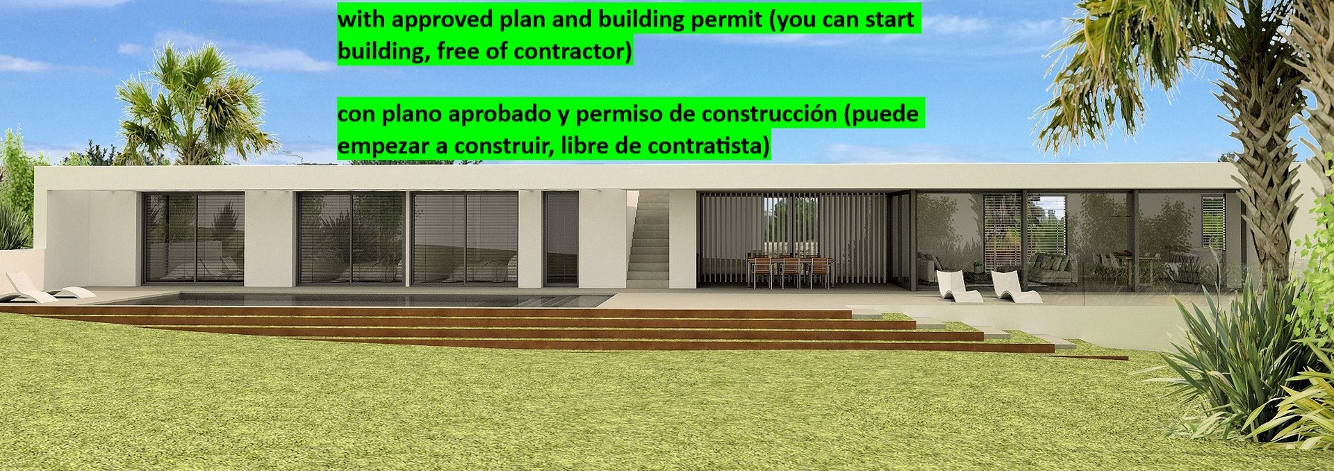 Perceel te koop klaar om te bouwen met licentie en goedgekeurd project in Las Laderas - Javea